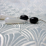 long black white earrings uk