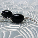 black semi-precious bead