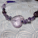 purple necklace handmade amethyst