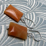 orange red aventurine earrings uk
