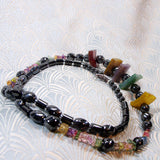 dragon veined agate necklace long length