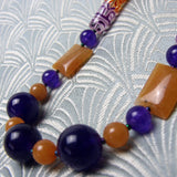 handmade long purple necklace