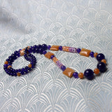 amethyst long necklace purple beads