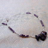 amethyst semi-precious stone necklace uk