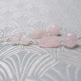 handmade long pink statement earrings uk