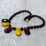 short semi-precious stone necklace unique handmade design