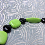 green agate, black onyx beads