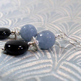 grey black agate beads
