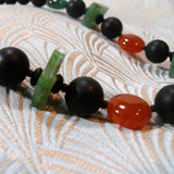 brightly coloured gemstone beads