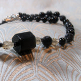 grey black gemstone beads