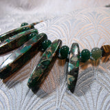 green jasper semi-precious stone necklace