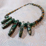 gemstone statement jewellery necklace green 