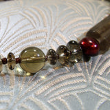 semi-precious smoky quartz gemstone beads