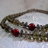 smoky quartz beads with freshwater pearls