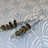 long statement earrings handmade semi-precious beads