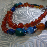 orange gemstone beads, carnelian necklace design