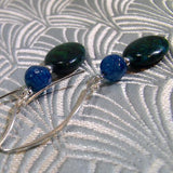 long gemstone statement earrings