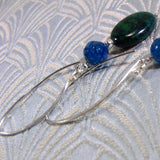 long gemstone earrings handmade uk