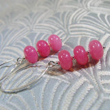 pink quartz earring design