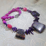 unique handmade purple necklace