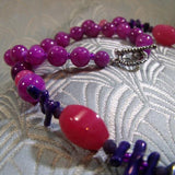 purple pink gemstone beads