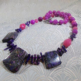 unique purple necklace handmade uk