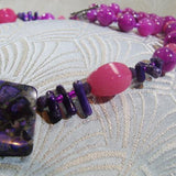 pink purple gemstone beads