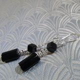 long black onyx earrings with a statement 