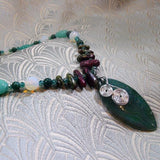green gemstone pendant necklace