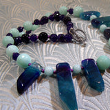 blue agate gemstone beads