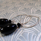 long black drop earring design