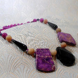 black purple statement necklace