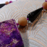purple black semi-precious beads