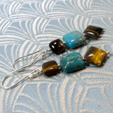 unique semi-precious stone earrings