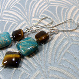 semi-precious stone unique earrings