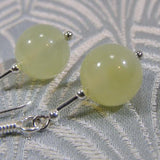 green gemstone jade earrings