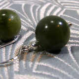 grass green earrings