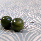 dark green jade earrings uk