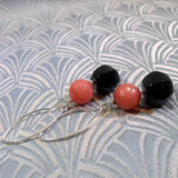 long drop semi-precious gemstone earrings