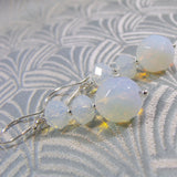 medium drop opal quartz earrings
