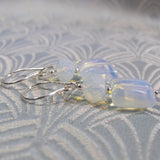 opal quartz semi-precious stone earrings