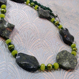 dark green jade necklace, unique handmade jewellery uk, green necklace, jade jewellery uk