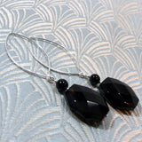 Long drop earrings, long handmade earrings, long semi-precious stone earrings UK (A190)