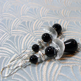 long black earrings uk, unique handmade jewellery earrings, handmade jewellery in the sale
