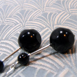 long black onyx earrings uk