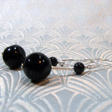 long drop black onyx earrings uk