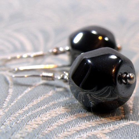 short semi-precious stone earrings, semi-precious bead earrings A104
